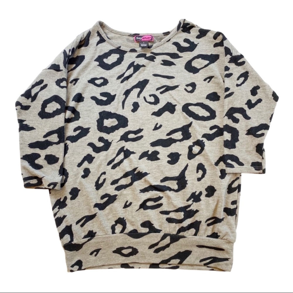 Say What Sweater Animal Print Size Medium